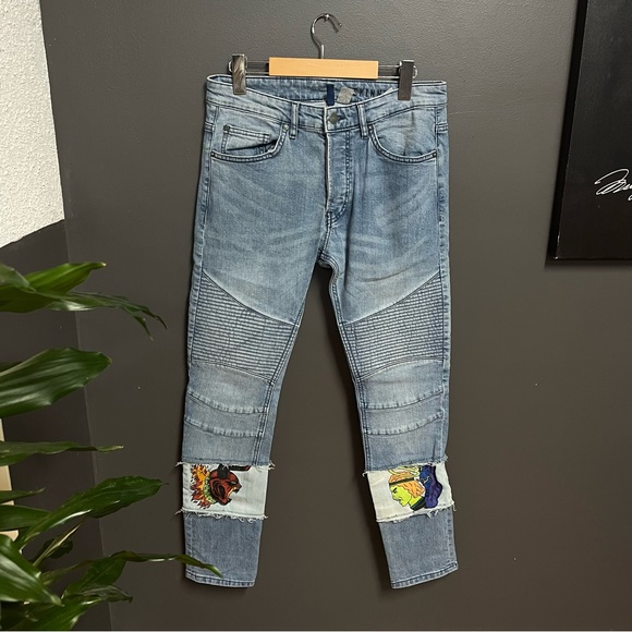 Custom Patchwork Skinny Jeans ($30) - Picture 1 of 4